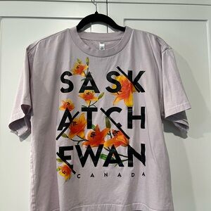 Graphic Soft Pink Cropped T-Shirt